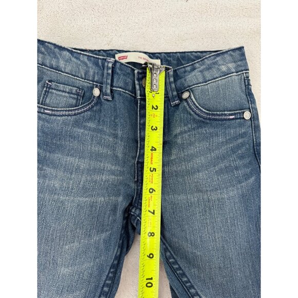 Levis Kids Blue Denim Jeans With Glitter Denim and Button Accents - Picture 6 of 10